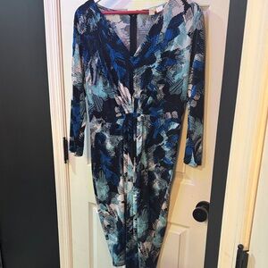 Michael kors Elegant Blue and Black Women's quarter sleeve Dress